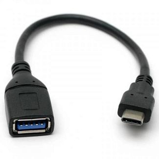 Кабель Type-C - USB 0.1м чорний PowerPlant