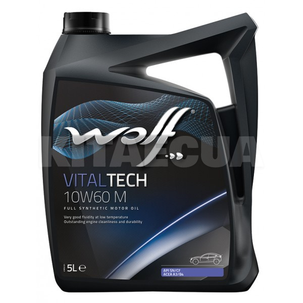 Масло моторное синтетическое 5л 10W-60 Vitaltech M WOLF (8335808)