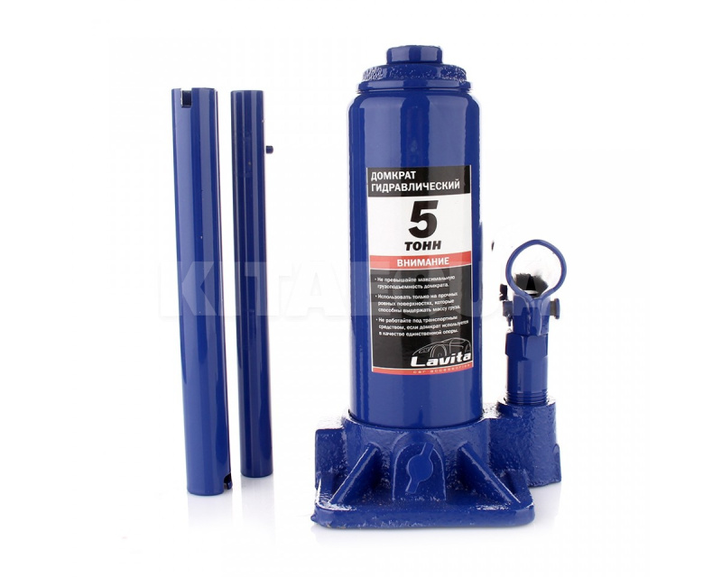 Домкрат гідравлічний пляшковий до 5т (195-380 мм) з пластиковим кейсом LAVITA (LA JNS-05PVC) - 5