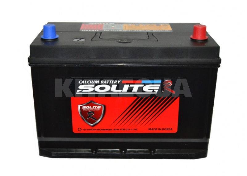 Акумулятор автомобільний 100Ач 850А "+" праворуч SOLITE R (125D31L)