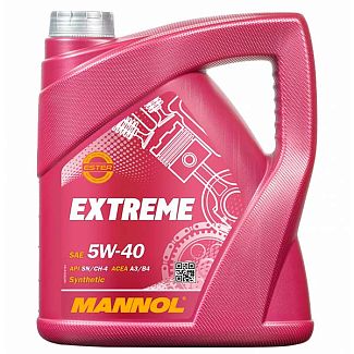 Масло моторное синтетическое 5л 5W-40 Extreme Mannol