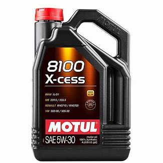 Масло моторное синтетическое 4л 5W-30 8100 X-Cess MOTUL