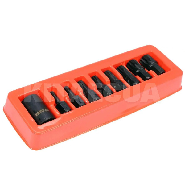 Набор бит ударных 1/2" SPLINE M6-М18 9 предметов YATO (YT-10663)