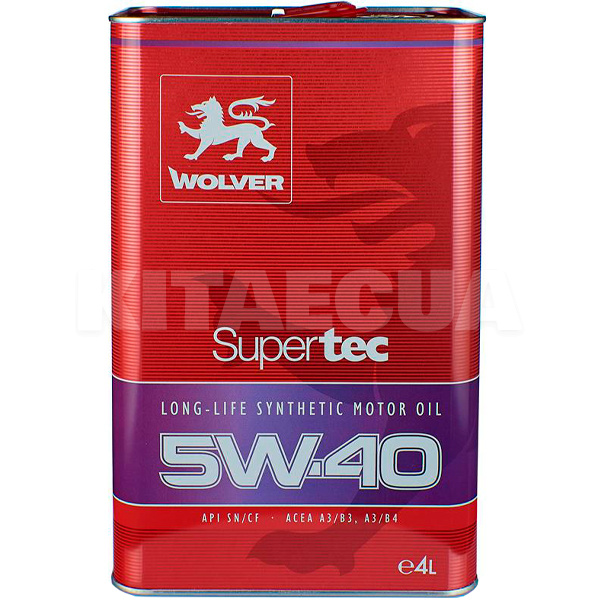 Масло моторне синтетичне 4л 5W-40 Supertec WOLVER (4260360940019)