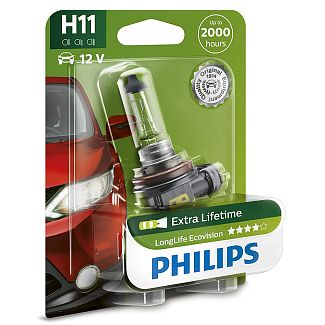 Галогенна лампа H11 55W 12V LongLife EcoVision PHILIPS