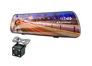 Автомобильный видеорегистратор двухкамерный FullTouch Screen 9.66" Full HD 1920х1080 Celsior