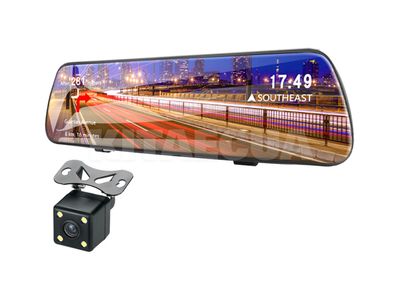 Автомобильный видеорегистратор двухкамерный FullTouch Screen 9.66" Full HD 1920х1080 Celsior (DVR M3)