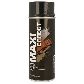 Краска-эмаль металлик 400мл черная MAXI COLOR