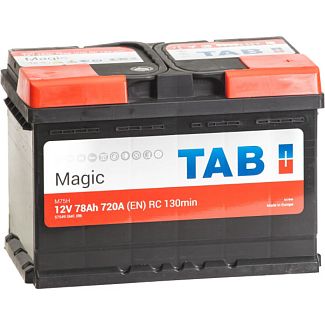 Аккумулятор автомобильный 78Ач 720А "+" справа TAB