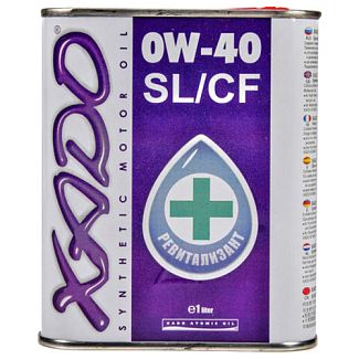 Масло моторное синтетическое 1л 0W-40 SL/CF Atomic Oil XADO