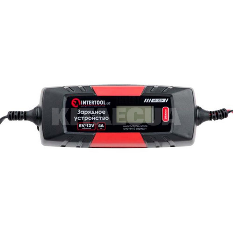 Зарядное устройство для аккумулятора 6В/12 В 1/2/3/4А импульсное Intertool (AT-3024)