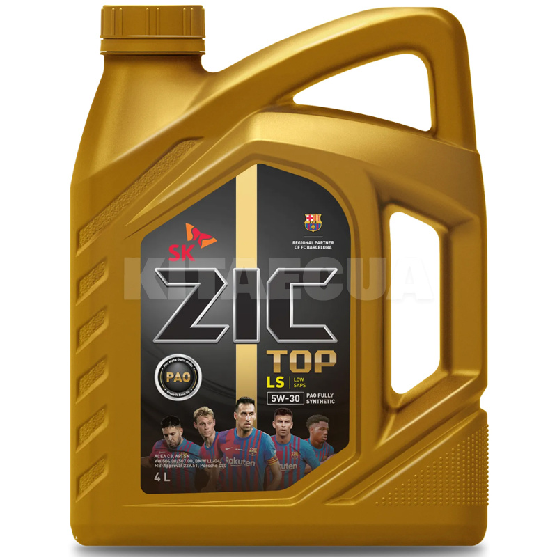 Масло моторне синтетичне 4л 5W-30 TOP ZIC (162612-LS)