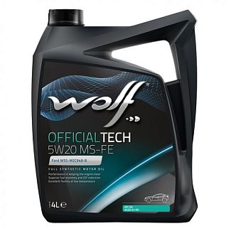 Масло моторне синтетичне 4л 5W-20 Officialtech MS-FE WOLF