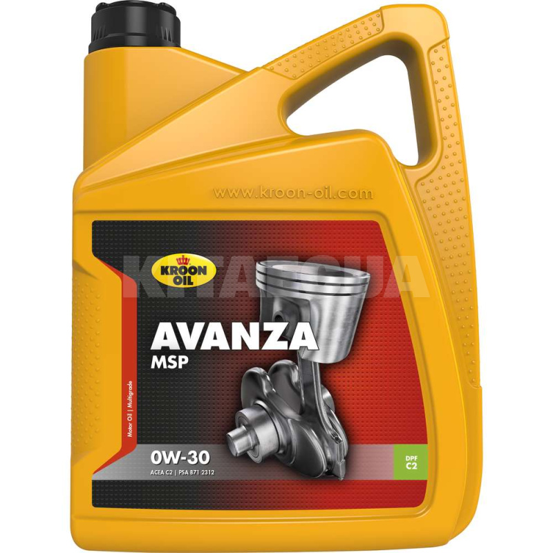 Масло моторное синтетическое 5л 0W-30 Avanza MSP KROON OIL (KL 35942)