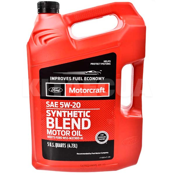 Масло моторне Напівсинтетичне 4.73л 5W-20 Synthetic BLEND Motorcraft (XO5W20-5Q3SP)
