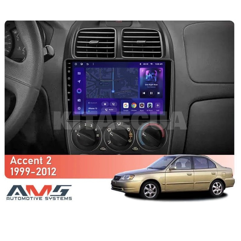 Штатна магнітола MOSS M3 4+32 ГБ 9" Hyundai Accent 2 LC2 1999-2012 (F1) AMS (49972) - 2