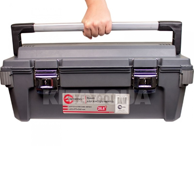 Ящик для инструмента с металлическими замками 650 x 275 x 265 мм Intertool (BX-6025) - 2