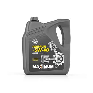 Масло моторное полусинтетическое 5л 5W-40 Premium SL/CF MAXIMUM