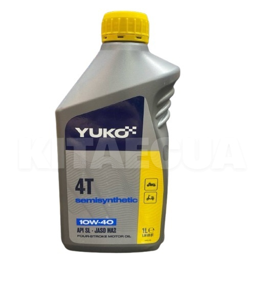 Масло моторное полусинтетическое 1л 10W-40 4-х тактное Yuko (4820070241938)
