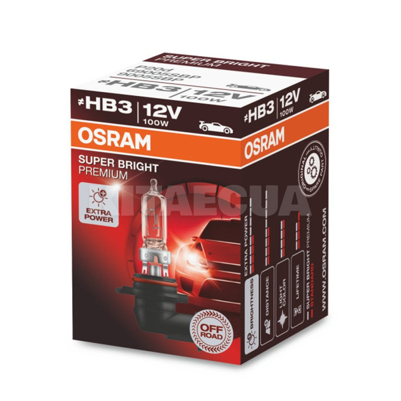 Галогенна лампа HB3 100W 12V Premium Osram (OS 69005 SBP) - 2