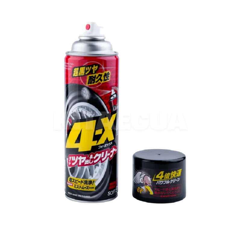 Очиститель (чернитель) шин 470мл 4-X Tire Cleaner антистатичный SOFT99 (02060) - 2