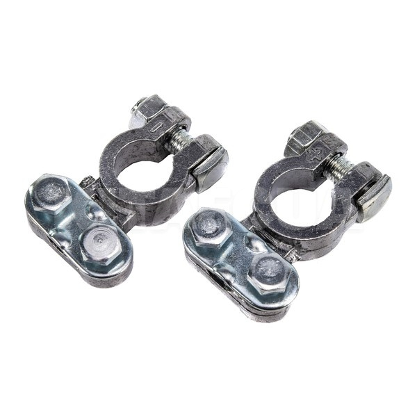 Клеми акумуляторні (-/+) алюмінієво-магнієвий сплав з притискною планкою (комплект) Дорожня карта (DK-TM04)