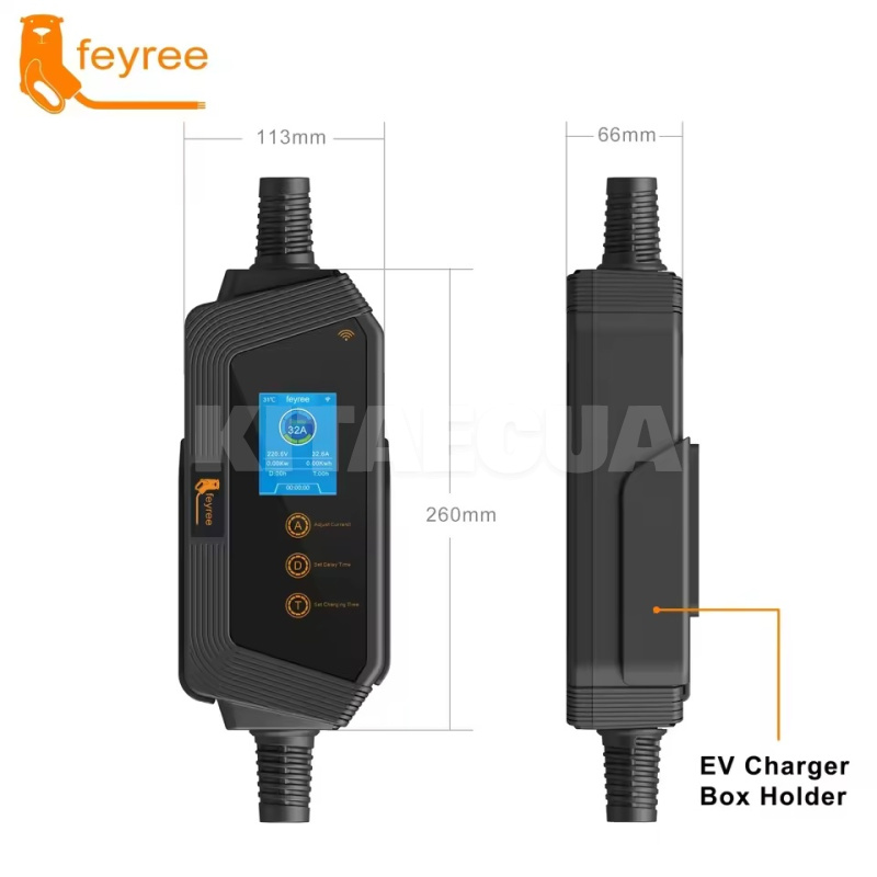 Зарядка для электромобиля GB/T AC 11 кВт 16A 3-фазы Wi-fi Hero FEYREE (FY11-16-3PH-GB/T-H8) - 3