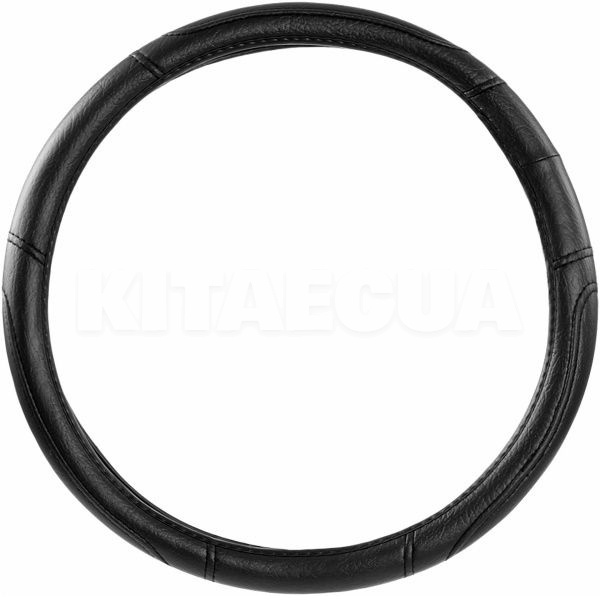 Чохол на кермо XL (41-43 см) чорний штучна шкіра KING (22527)