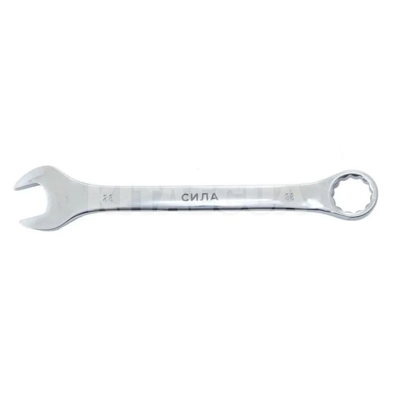 Ключ рожково-накидной 28 мм 12-гранный полированный CrV СИЛА (201078)