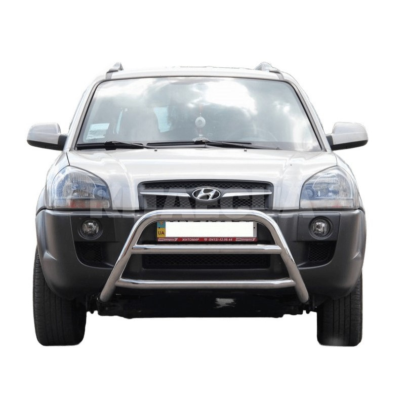 Кенгурятник WT022 Hyundai Tucson JM 2004-н.в. нержавеющая сталь CAN (dd22497) - 2