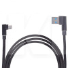 Кабель USB microUSB чорний PULSO ((400) Bk 90°)
