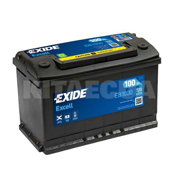 Аккумулятор автомобильный Excell 100Ач 720А "+" справа EXIDE (EB1000)