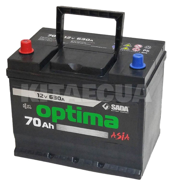 Аккумулятор 70Ач Asia (T3) 261x175x225 с прямой полярностью SADA (6СТ-70Аз-L Optima Asia) - 2