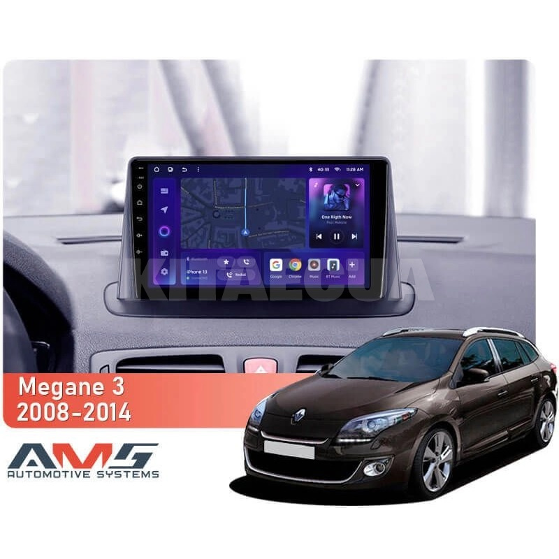 Штатна магнітола MOSS M3 4+32 ГБ 9" Renault Megane 3 2008-2014 (L1) AMS (50644) - 2
