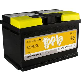 Акумулятор автомобільний 65Ач 650А "+" праворуч Topla