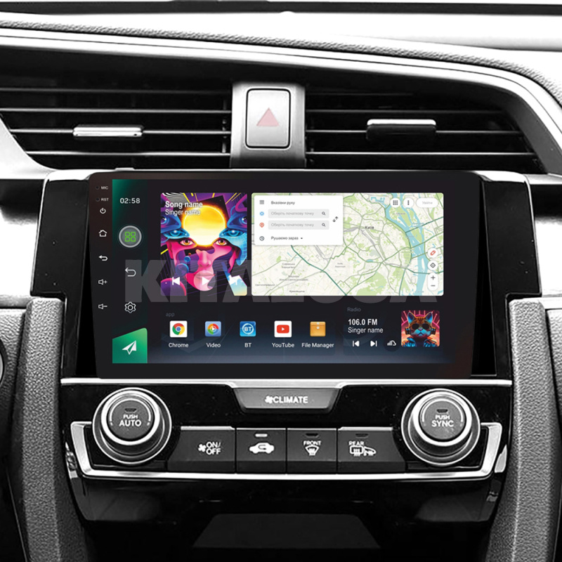 Штатная магнитола PRO 9464 4+64 Gb 9" Honda Civic 10 FK 2015-2020 SIGMA4car (39619) - 3