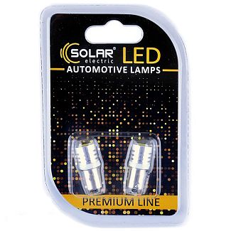 LED лампа для авто Premium Line BA9s 1W 6500K (комплект) Solar