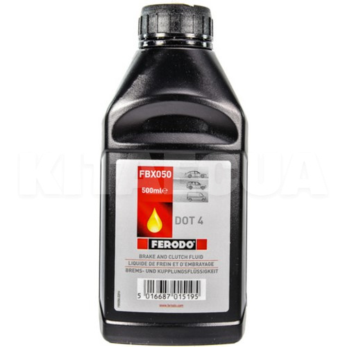 Тормозная жидкость 0.5л DOT4 FERODO (FE FBX050)