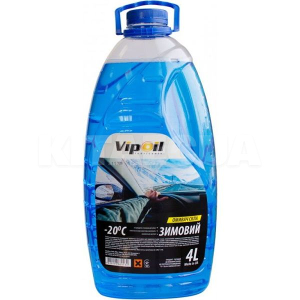 Омыватель зимний 4л "морской бриз" -20°с VipOil (0340348)