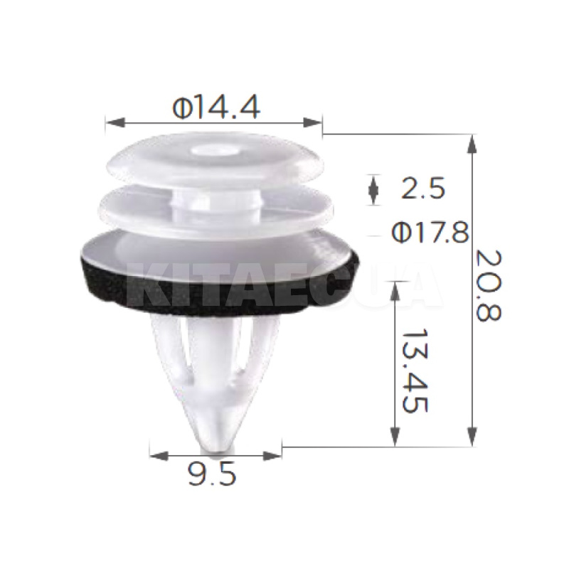 Клипса карты двери и молдинга на BMW / Mini / Land Rover (компл 10 шт) Clipss (1537) - 2