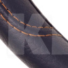 Чехол на руль M (37-39 см) чёрный искусственная кожа (коричневая нитка) VITOL (BB0261 M/F 16113M)