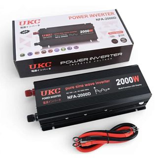 Инвертор 12-220В 2000Вт AC/DC Sine чистая синусоида UKC