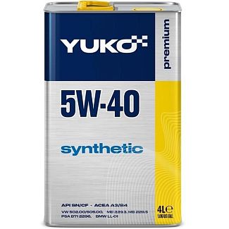 Масло моторное синтетическое 4л 5W-40 Synthetic Yuko