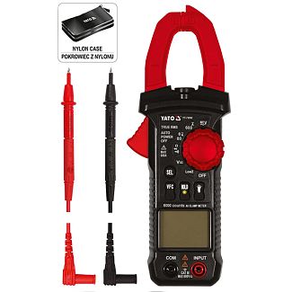 Мультиметр цифровой 0-600 В с токовыми клещами YATO - Kitaec.ua Мультиметр цифровой 0-600 В с токовыми клещами YATO
