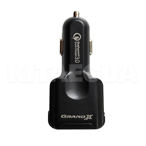 автомобільний зарядний пристрій 3.6/5 У 1.5/3/4.8 А чорне Grand-X (CH-09-Grand-X) - 2