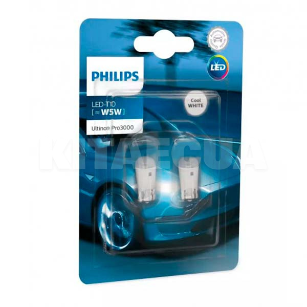 LED лампа для авто W2.1x9.5d W5W T10 0.62W 6000K PHILIPS (11961U30CWB2)