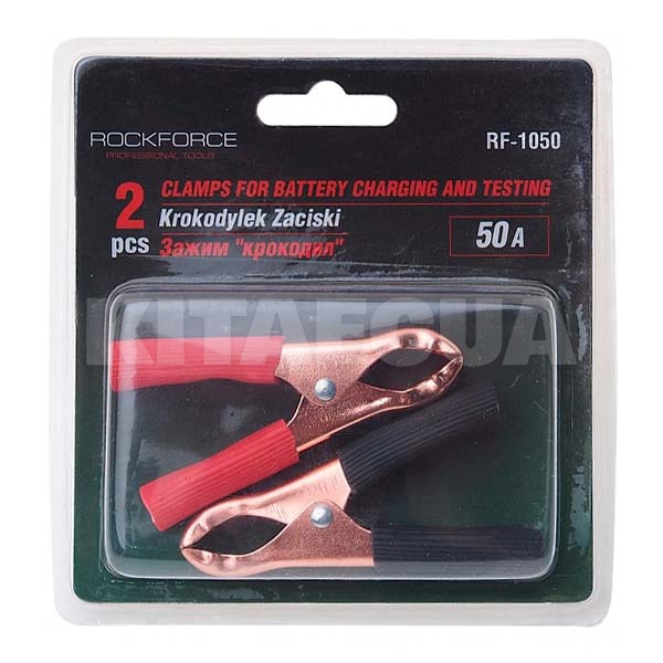 Зажимы "крокодил" для зарядки аккумулятора 50A ROCKFORCE (RF-1050)