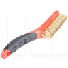 Щітка з металу 4-рядна латунна з пластиковою ручкою YATO (YT-6344)
