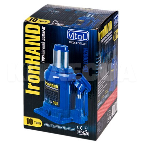 Домкрат гидравлический бутылочный до 10т (185-350мм) VITOL (ДБ-10002H) - 5