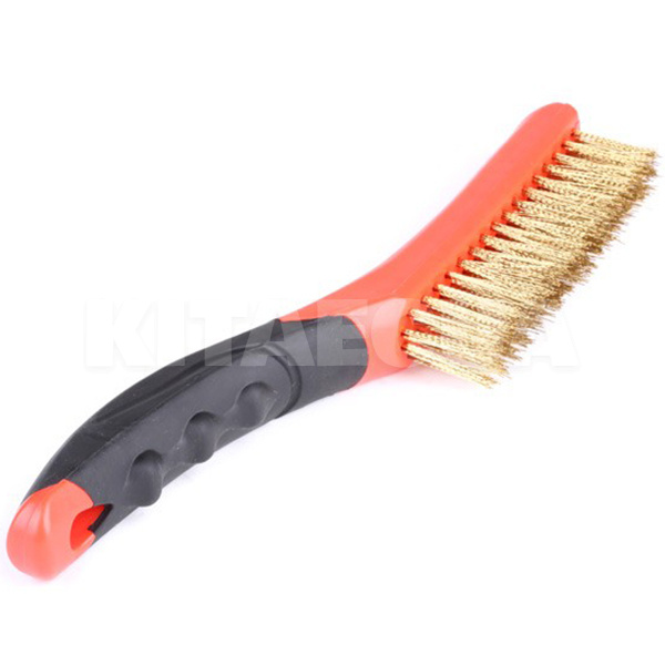 Щітка з металу 4-рядна латунна з пластиковою ручкою YATO (YT-6344) - 2